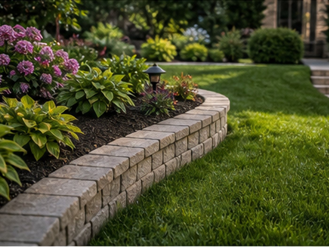 Lawn care work at a Dallas-Fort Worth home