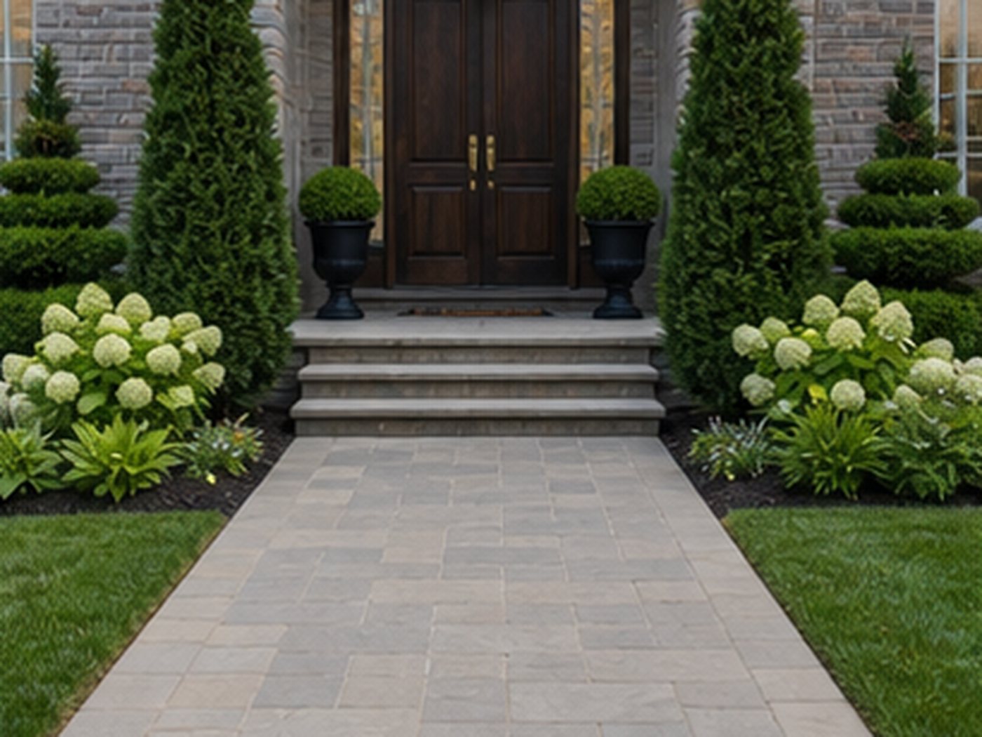 Cleared side-yard growth