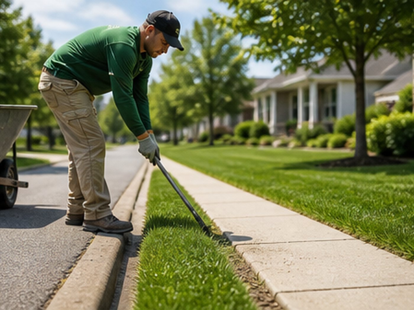 Residential lawn detailing